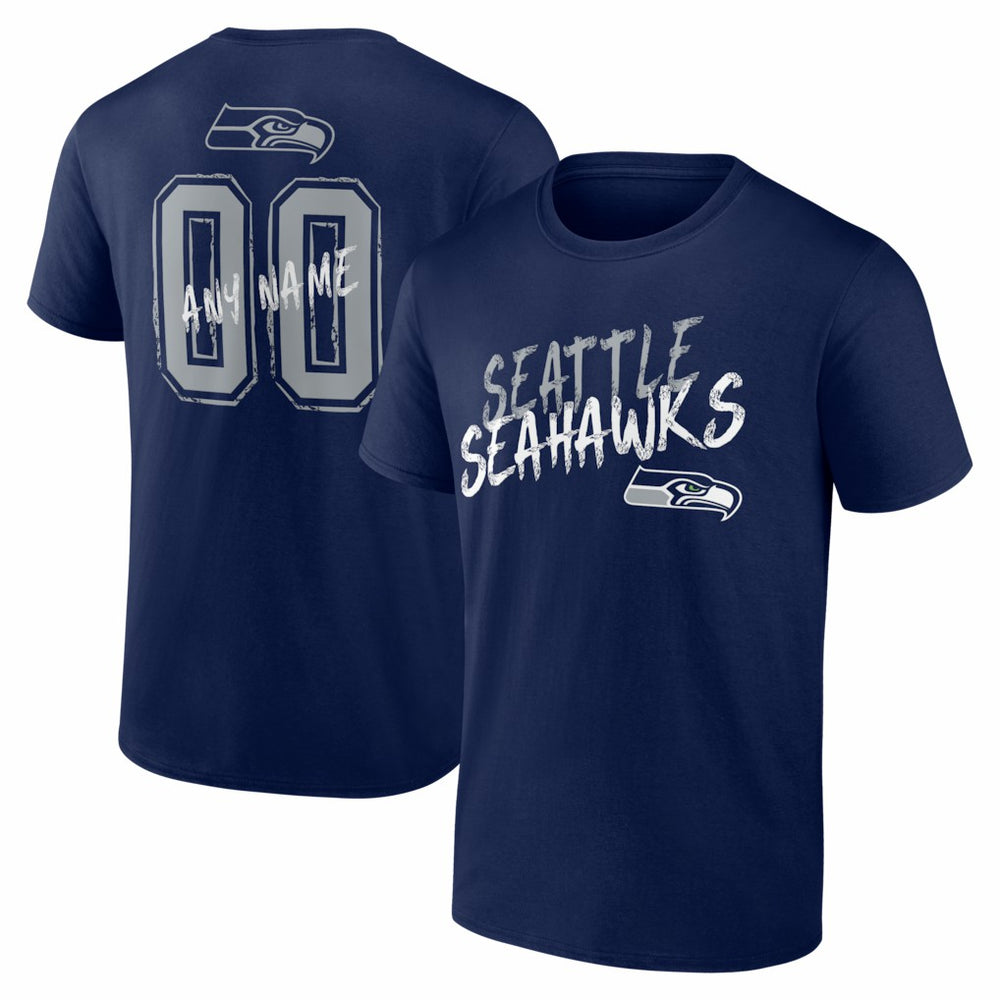 Seattle Seahawks Hustle Personalized Name & Number T-Shirt | NFL Hot