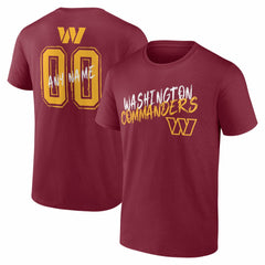 Washington Commanders Hustle Personalized Name & Number T-Shirt | NFL On sale