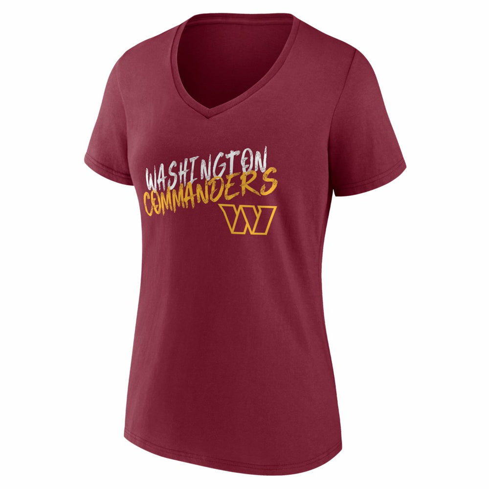 Washington Commanders Women's Hustle Personalized Name & Number V-Neck T-Shirt | NFL Online