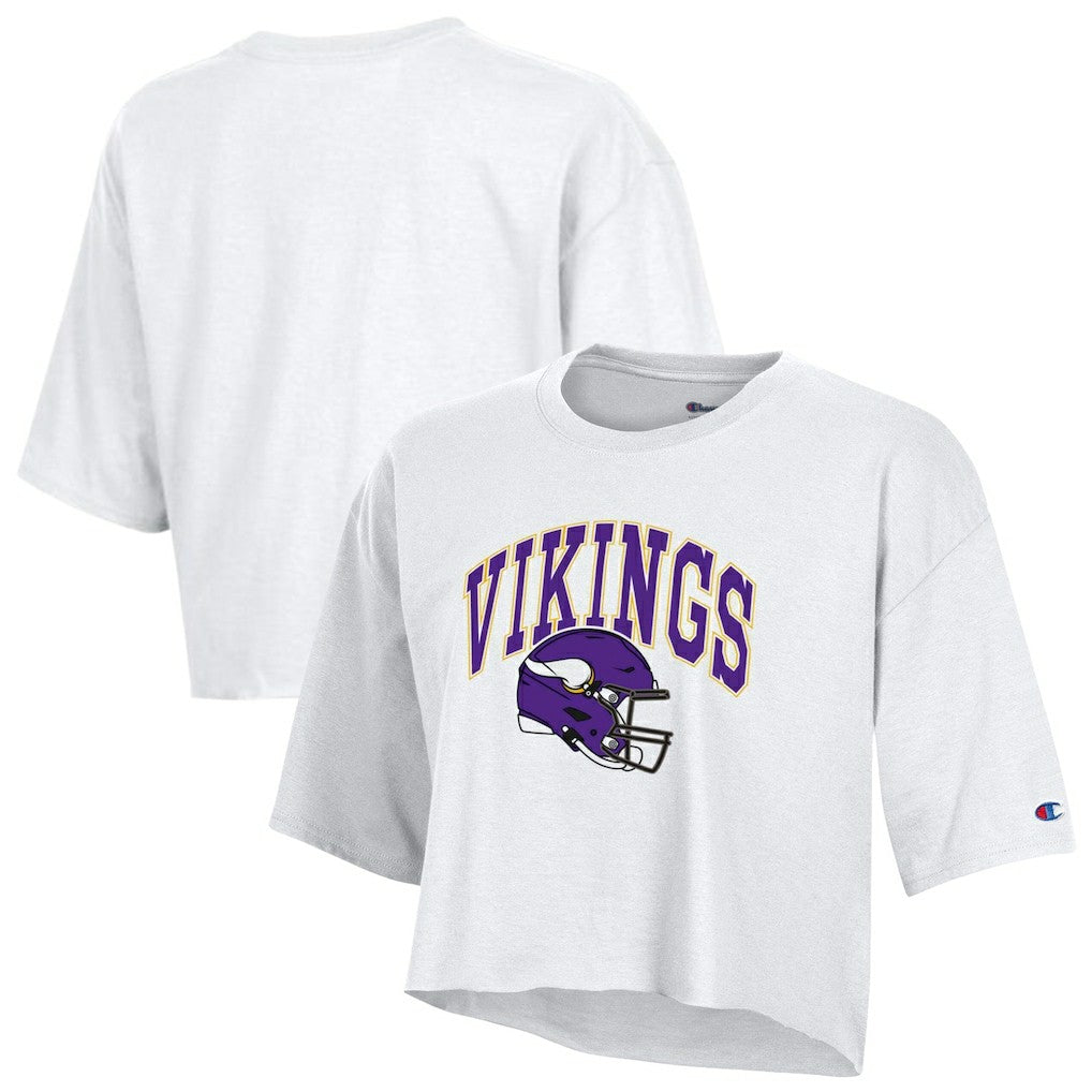 Minnesota Vikings Women's Boyfriend Cropped T-Shirt | NFL On sale