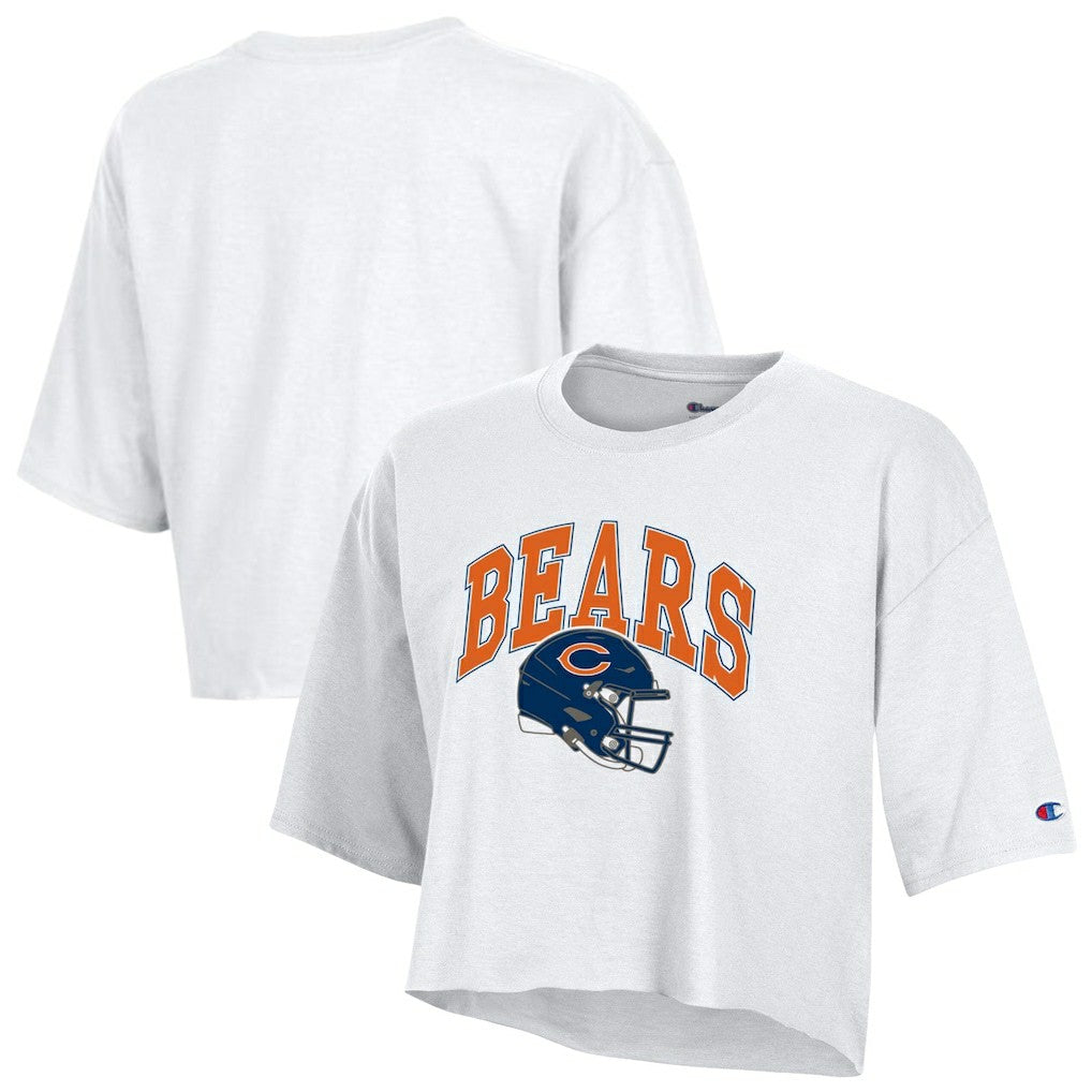 Chicago Bears Women's Boyfriend Cropped T-Shirt | NFL Outlet