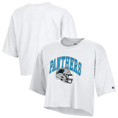 Carolina Panthers Women's Boyfriend Cropped T-Shirt | NFL New
