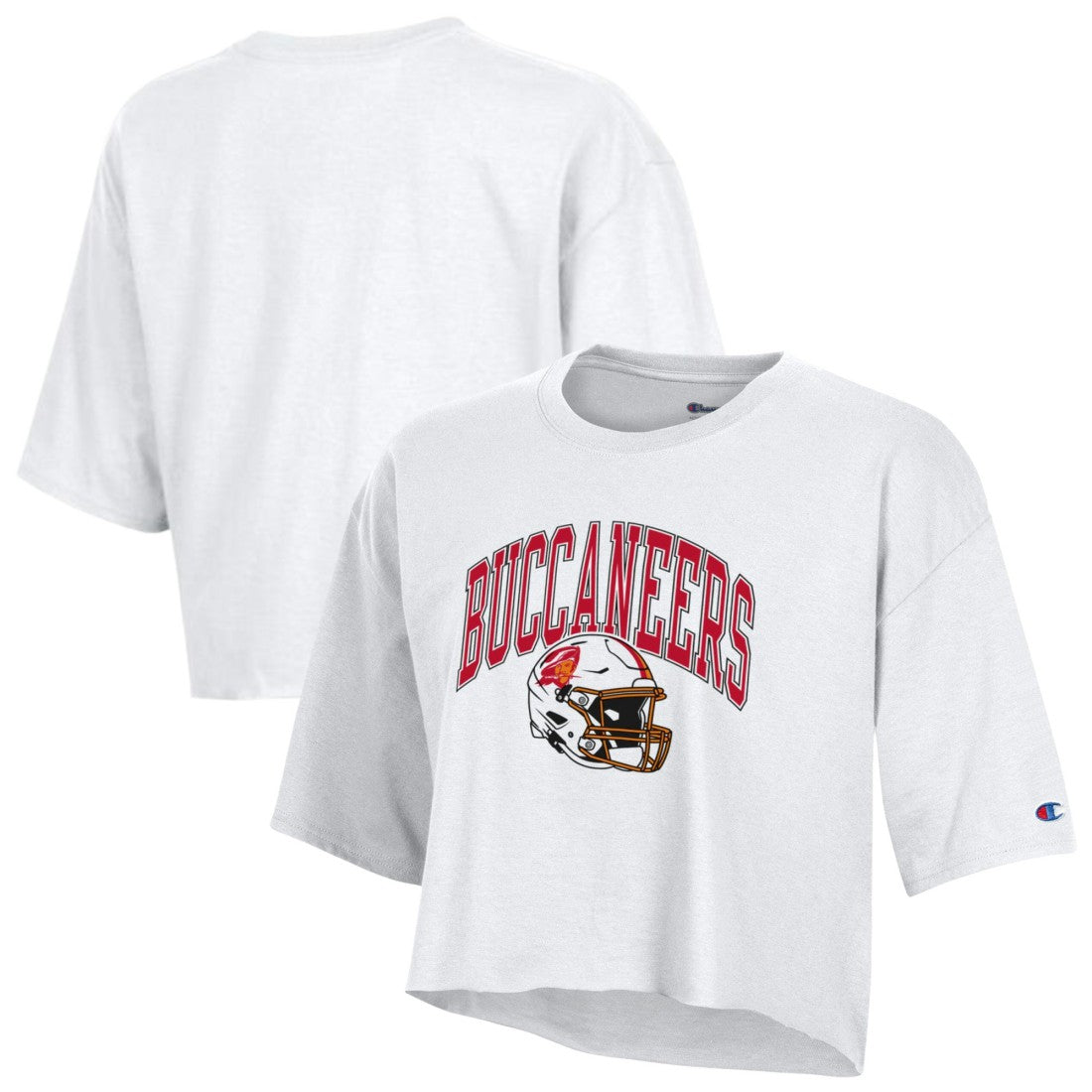 Tampa Bay Buccaneers Women's Boyfriend Cropped T-Shirt | NFL On sale