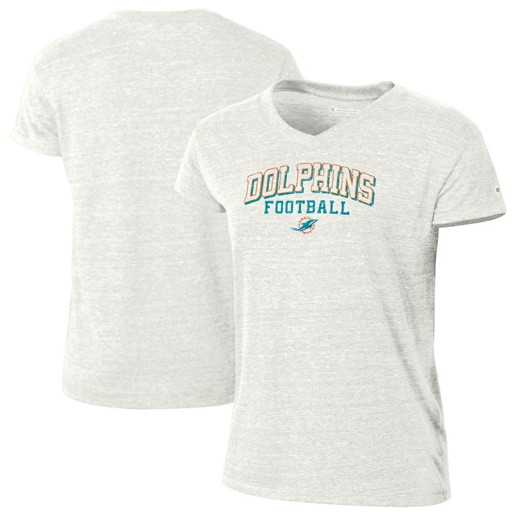 Miami Dolphins Women's Triumph Tri-Blend V-Neck T-Shirt | NFL US