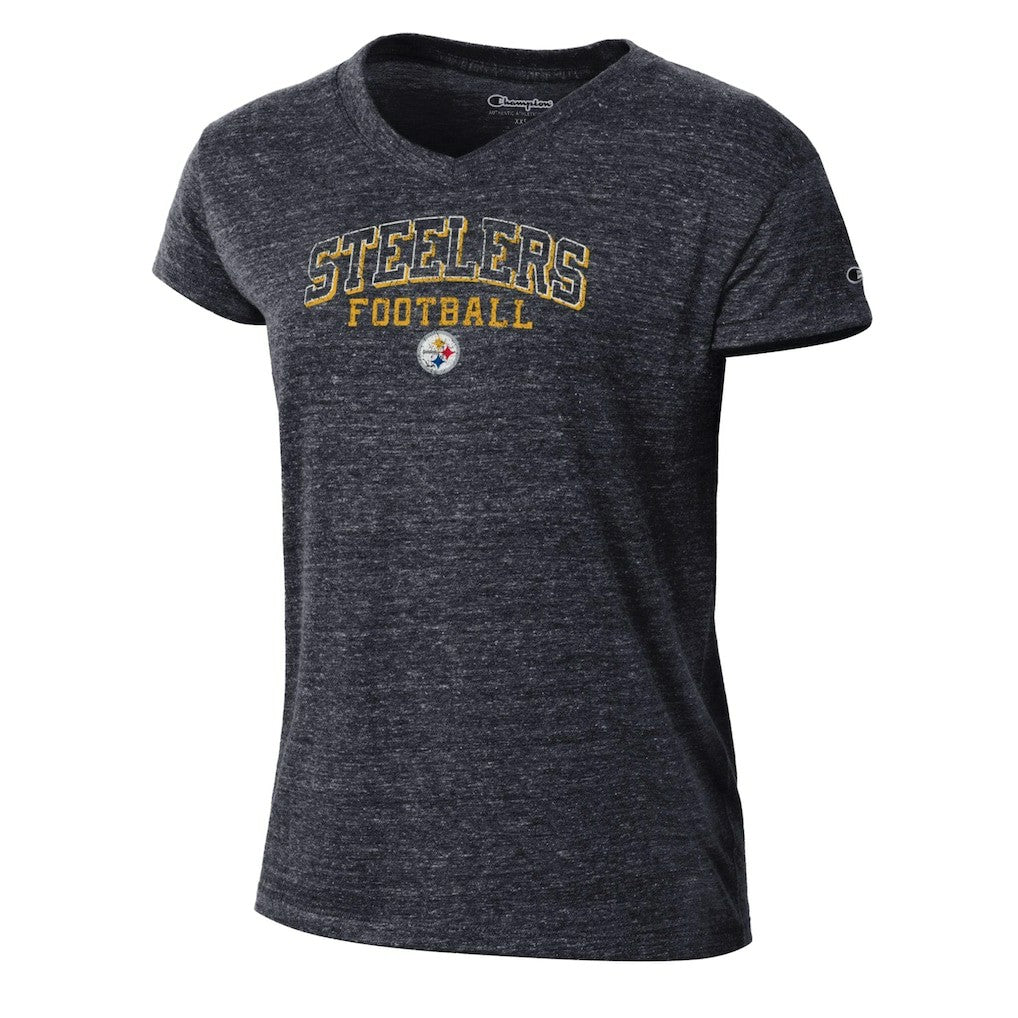 Pittsburgh Steelers Women's Triumph Tri-Blend V-Neck T-Shirt | NFL Discount