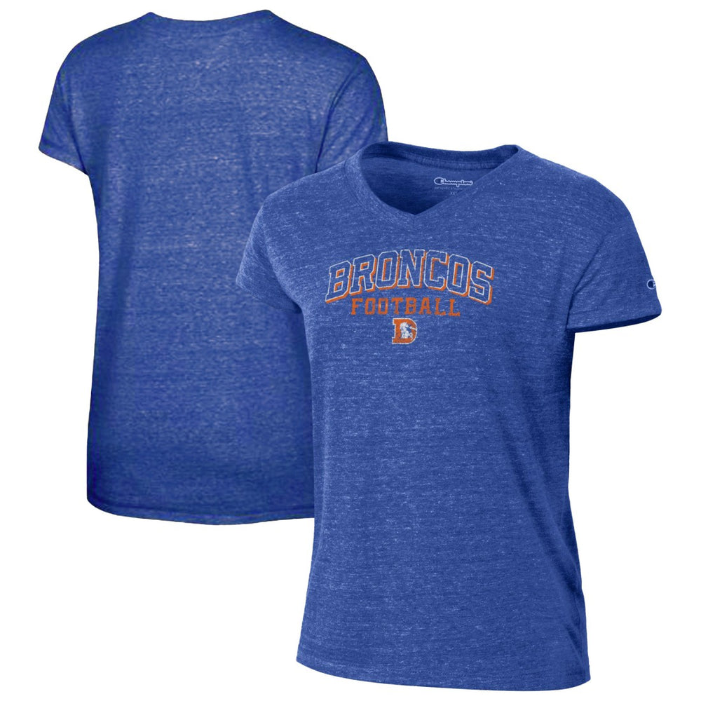 Denver Broncos Women's Triumph Tri-Blend V-Neck T-Shirt | NFL Hot