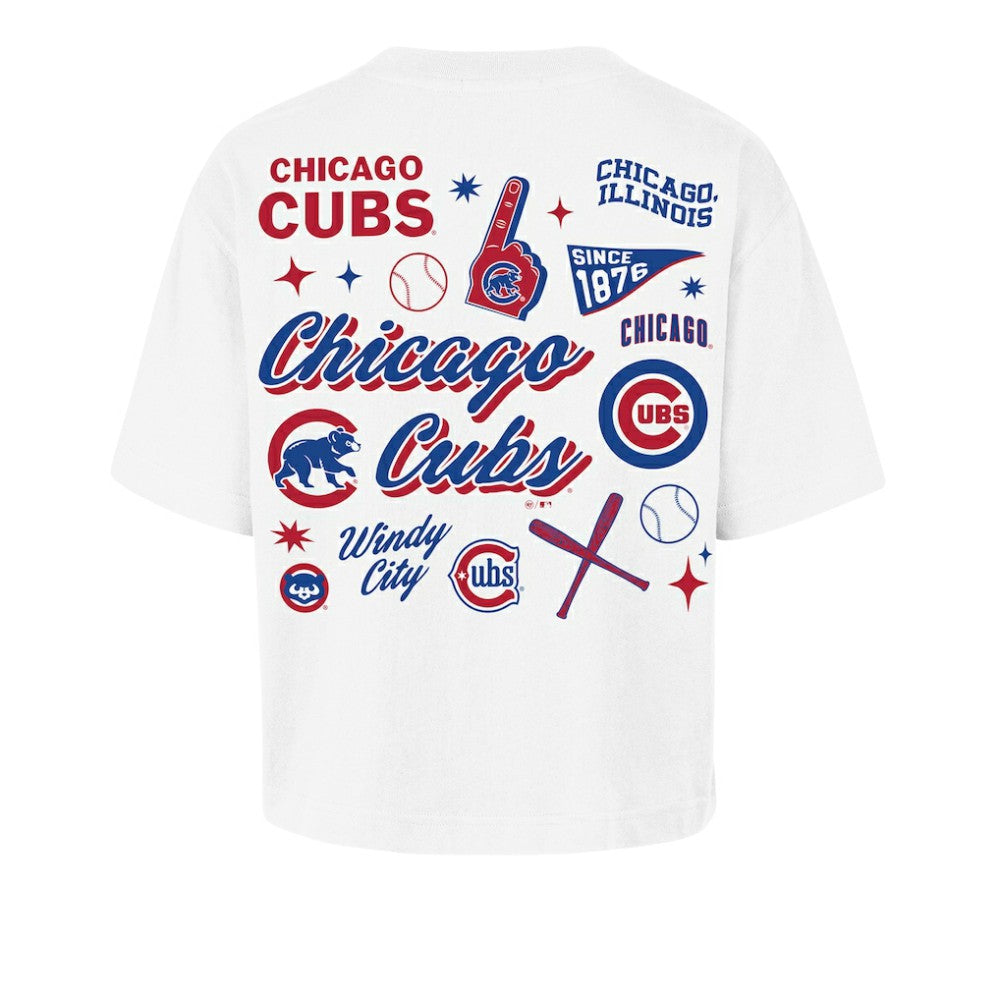 Chicago Cubs '47 Women's Collage Script Reed City T-Shirt - MLB T-shirts
