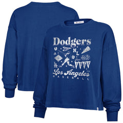 Los Angeles Dodgers '47 Women's Team Collage Sydney Long Sleeve T-Shirt - MLB T-shirts