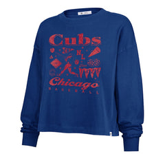 Chicago Cubs '47 Women's Team Collage Sydney Long Sleeve T-Shirt - MLB T-shirts