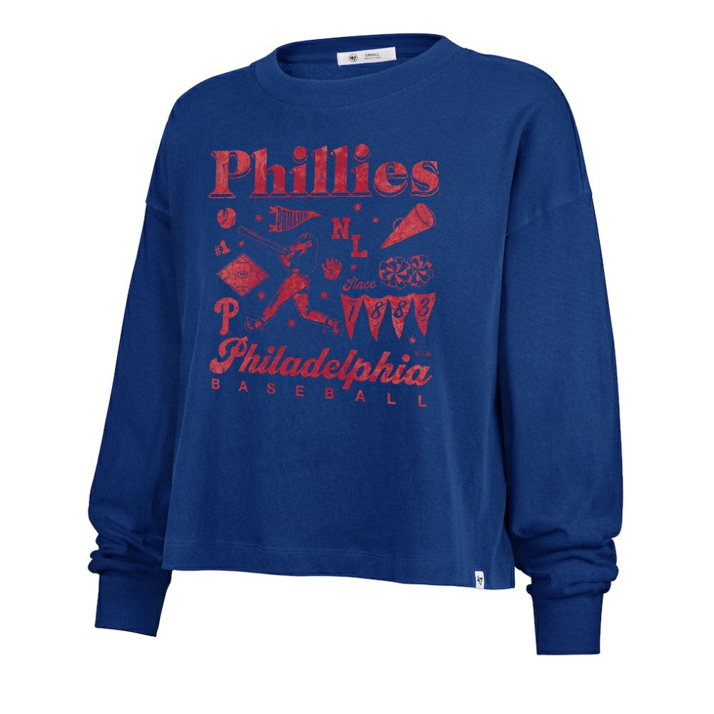 Philadelphia Phillies '47 Women's Team Collage Sydney Long Sleeve T-Shirt - MLB T-shirts