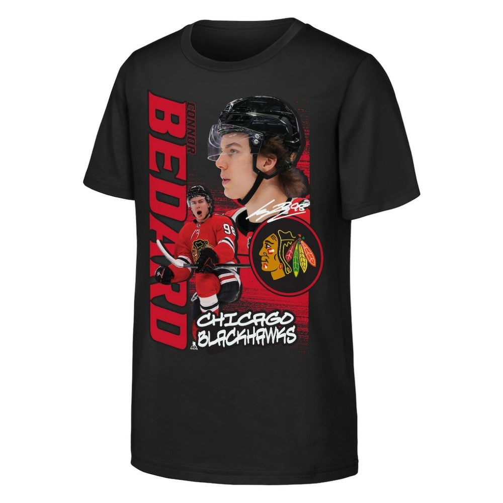 Connor Bedard Chicago Blackhawks Outerstuff Youth Playmaker T-Shirt -  NHL T-shirts