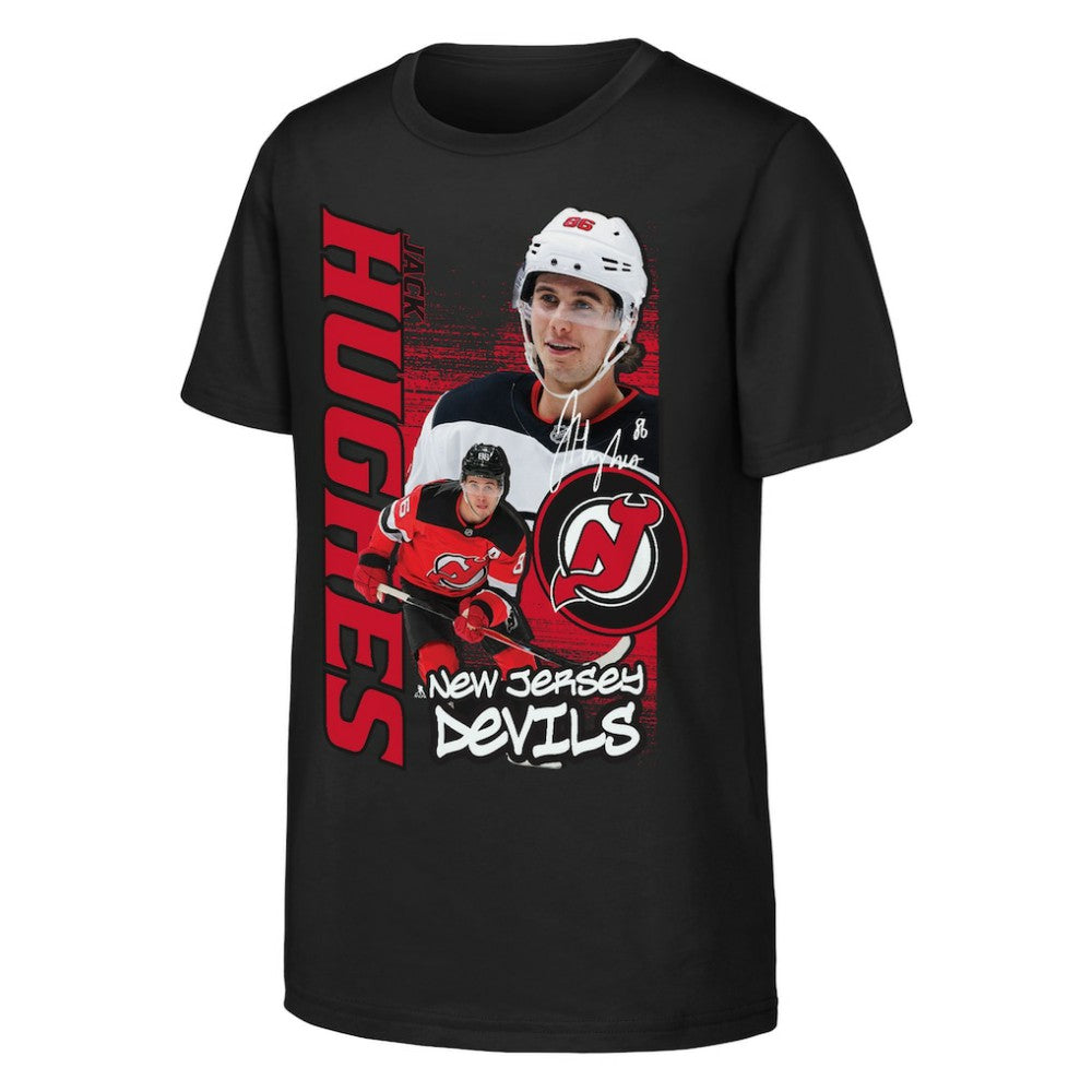 Jack Hughes New Jersey Devils Outerstuff Youth Playmaker T-Shirt -  NHL T-shirts