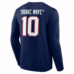 New England Patriots Drake Maye  Nickname Long Sleeve T-Shirt | NFL Discount