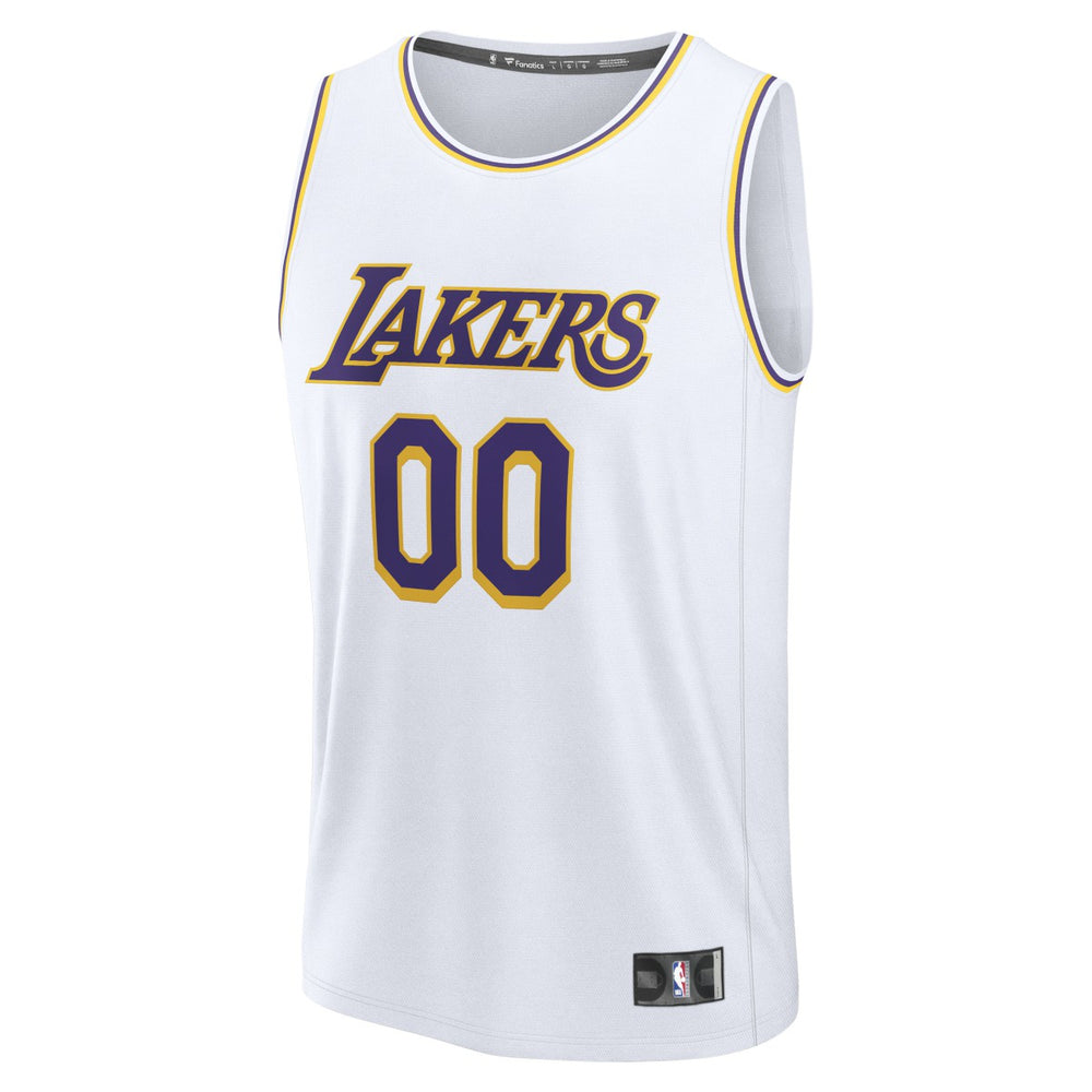 Association Edition  - White Los Angeles Lakers Fast Break Custom Replica Jersey | NBA