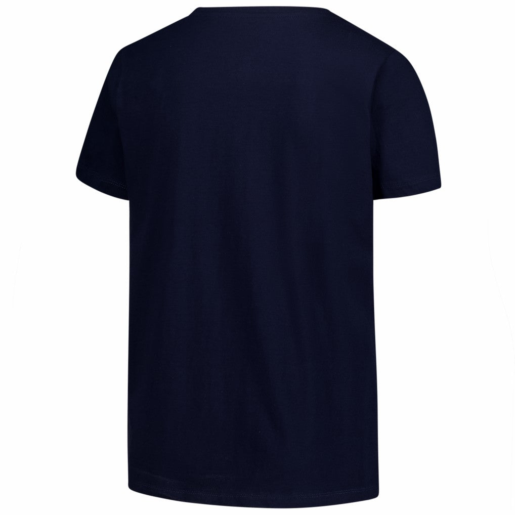 New England Patriots Women's Plus Size Arch Over Logo V-Neck T-Shirt | NFL Outlet