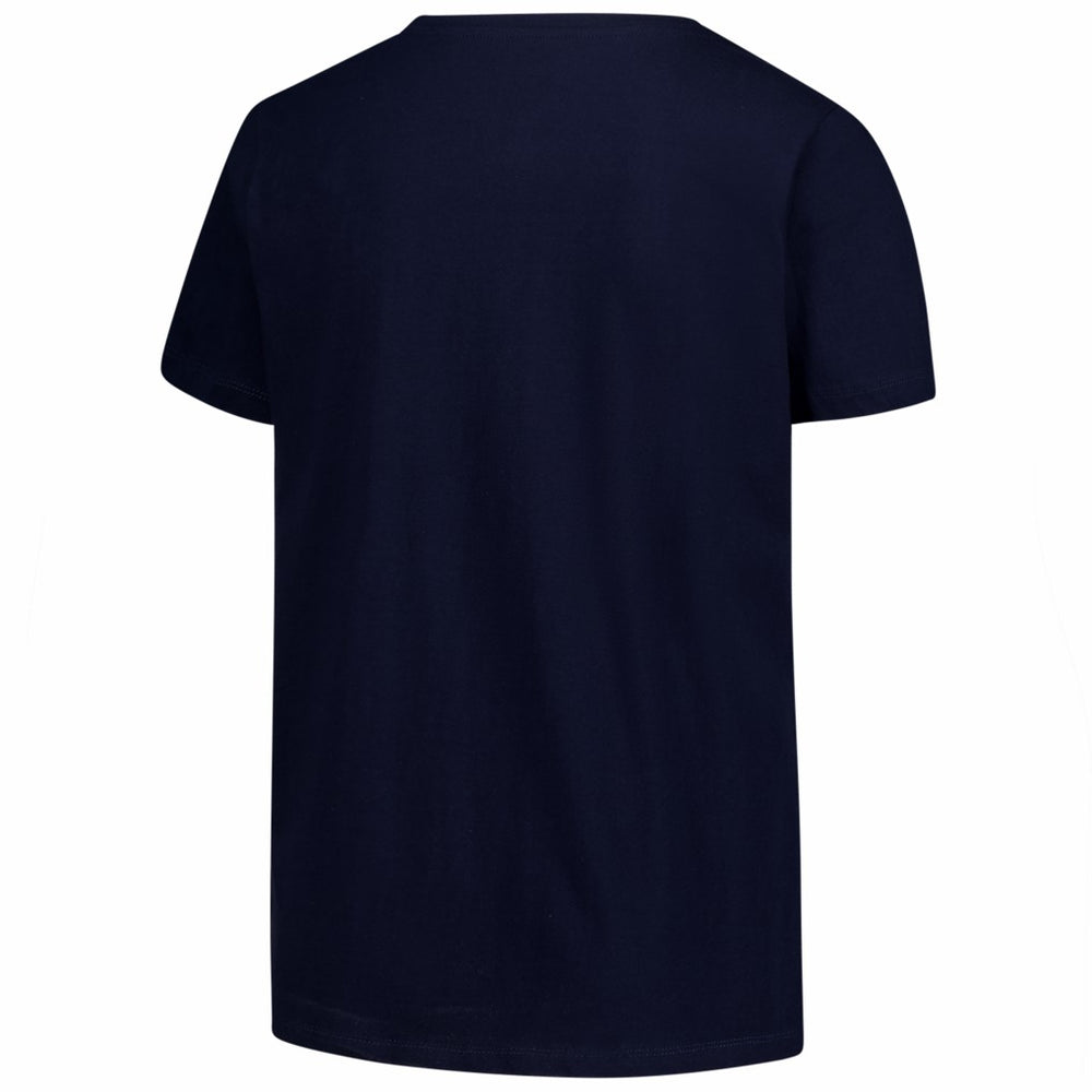 New England Patriots Women's Plus Size Arch Over Logo V-Neck T-Shirt | NFL Outlet
