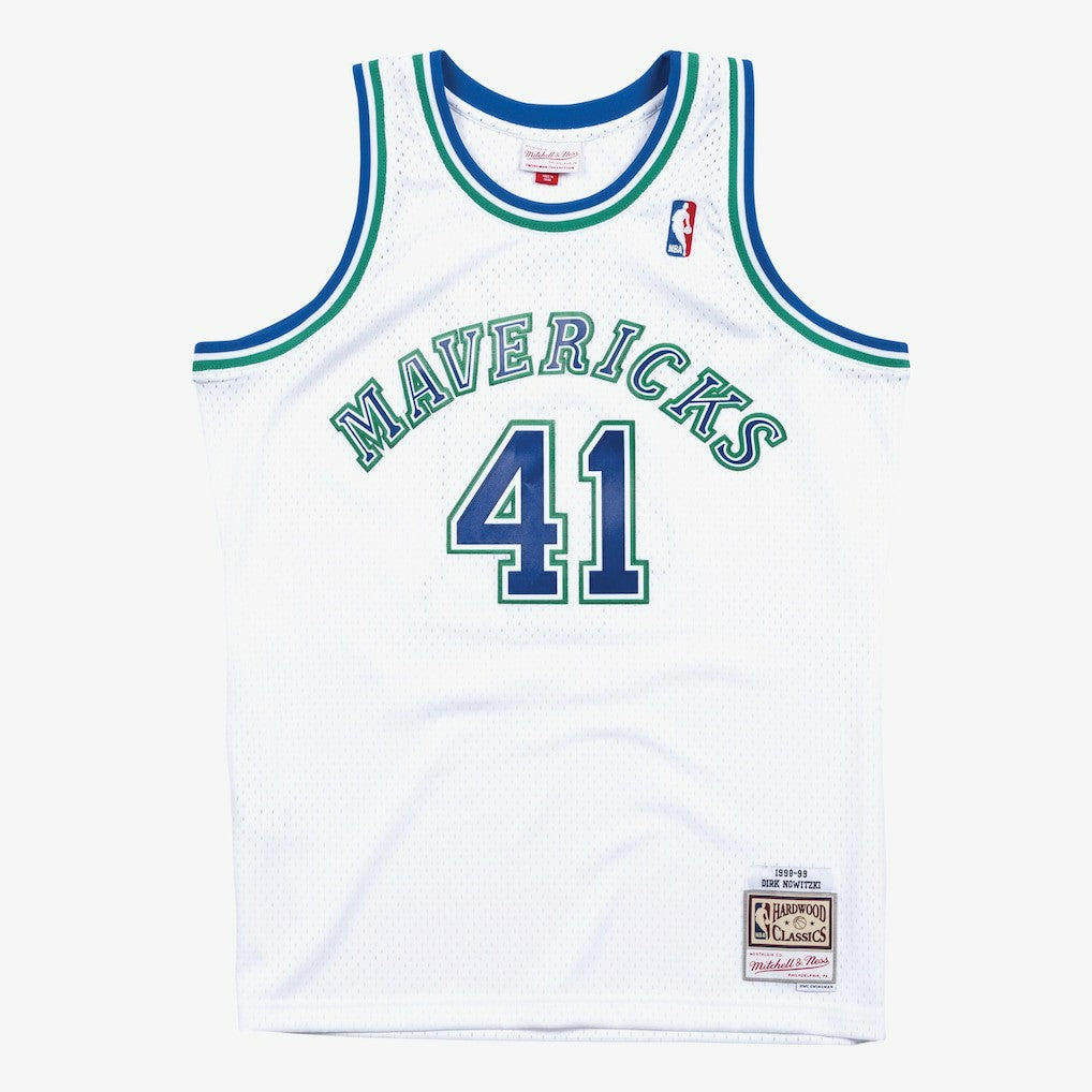 White Dirk Nowitzki Dallas Mavericks 1998-99 Hardwood Classics Swingman Jersey sale | NBA