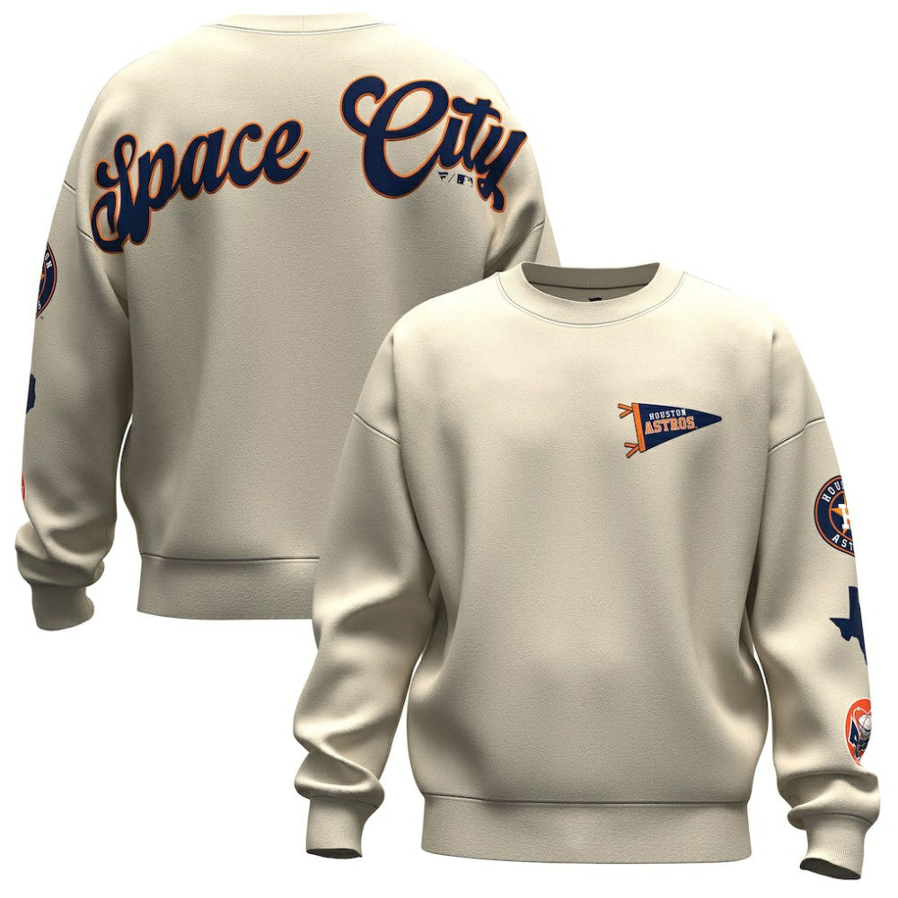 Houston Astros Fanatics Unisex Spirit Jersey Fleece Crewneck Pennant Sweatshirt - MLB Jerseys