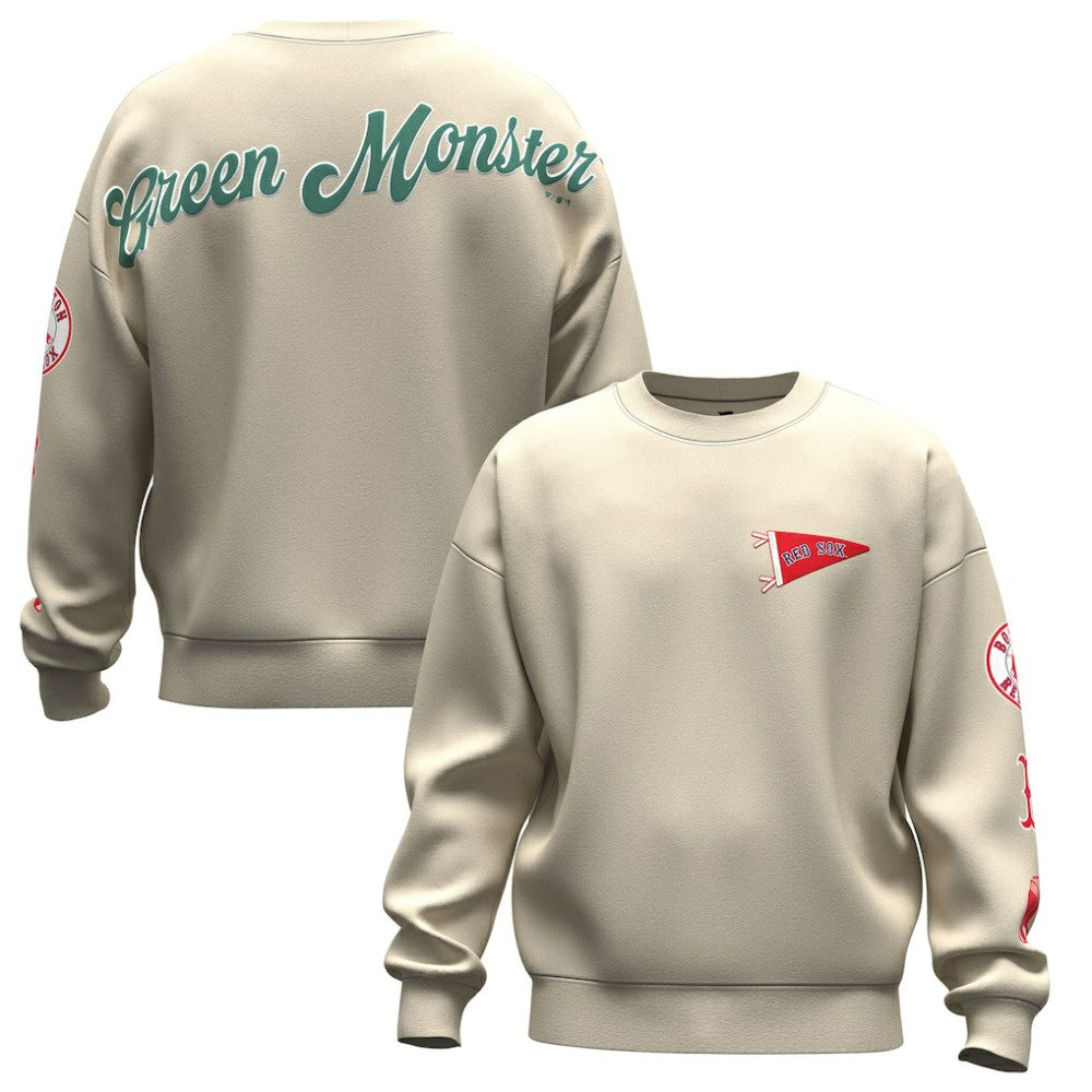 Boston Red Sox Fanatics Unisex Spirit Jersey Fleece Crewneck Pennant Sweatshirt - MLB Jerseys