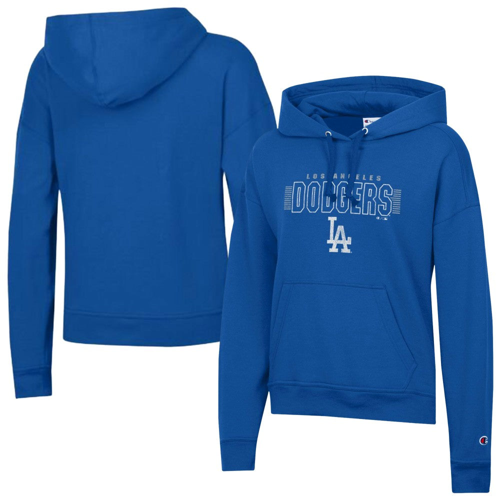 Los Angeles Dodgers Champion Women's Distressed Powerblend Hoodie - MLB Hoodies