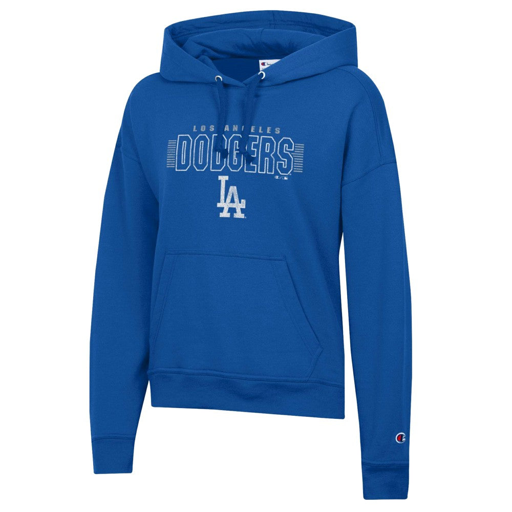 Los Angeles Dodgers Champion Women's Distressed Powerblend Hoodie - MLB Hoodies