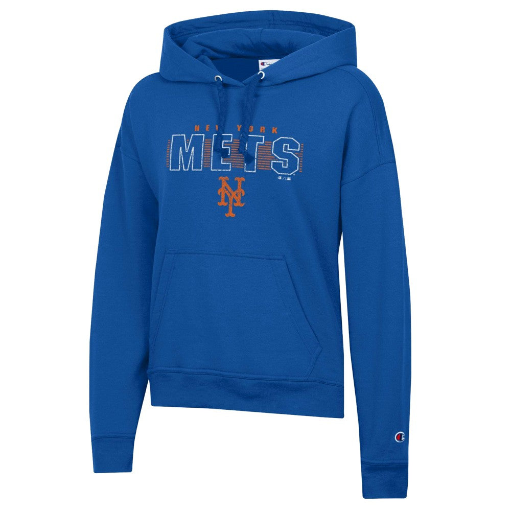New York Mets Champion Women's Distressed Powerblend Hoodie - MLB Hoodies