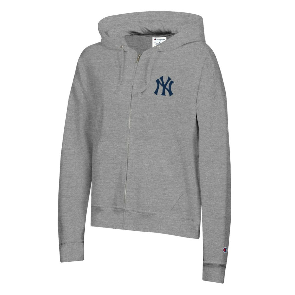 New York Yankees Champion Women's Powerblend Fleece Full-Zip Hoodie - MLB Hoodies