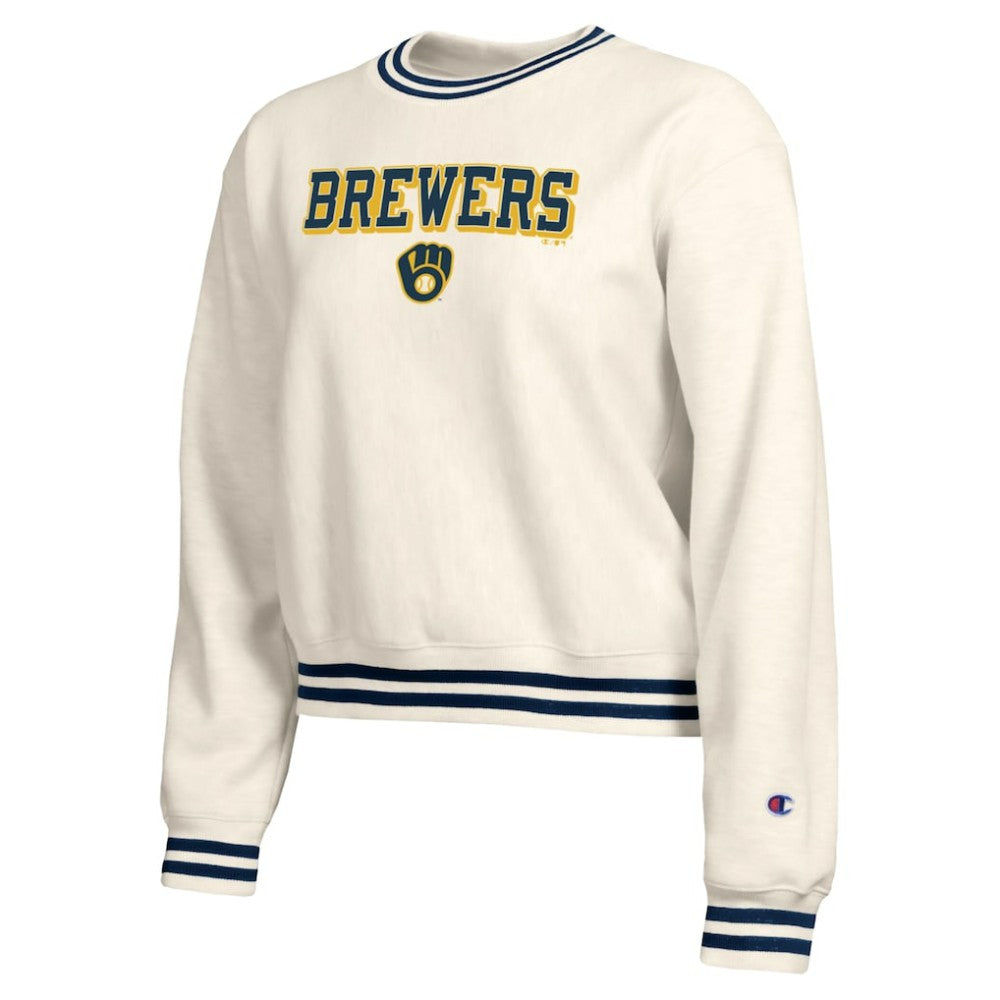 Milwaukee Brewers Champion Women's Reverse Weave Sweatshirt - MLB Sweatshirts