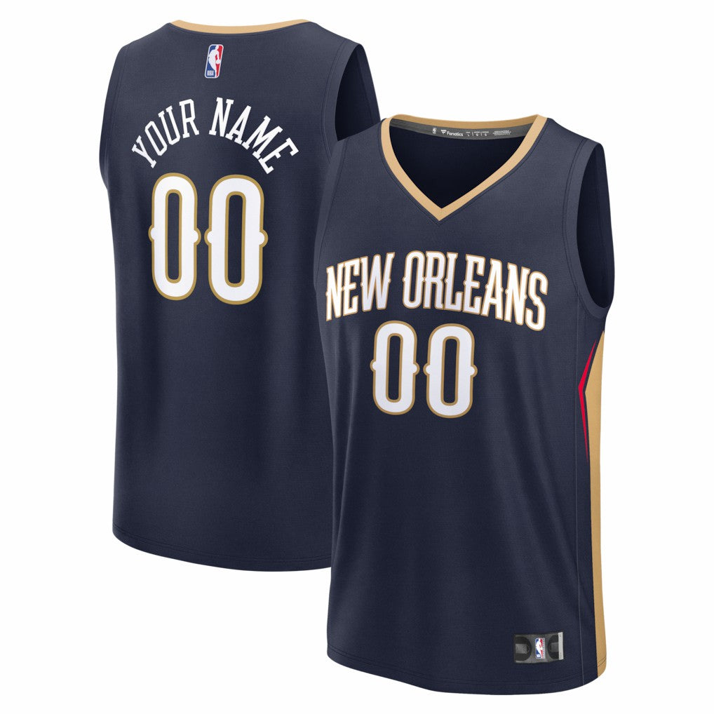 Navy New Orleans Pelicans Fastbreak Custom Jersey | NBA