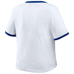 Texas Rangers WEAR by Erin Andrews Women's Ringer Baby T-Shirt - MLB T-shirts