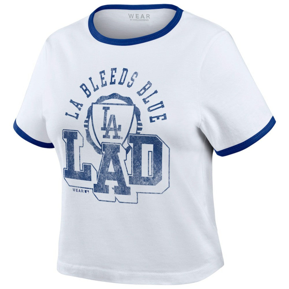 Los Angeles Dodgers WEAR by Erin Andrews Women's Ringer Baby T-Shirt - MLB T-shirts