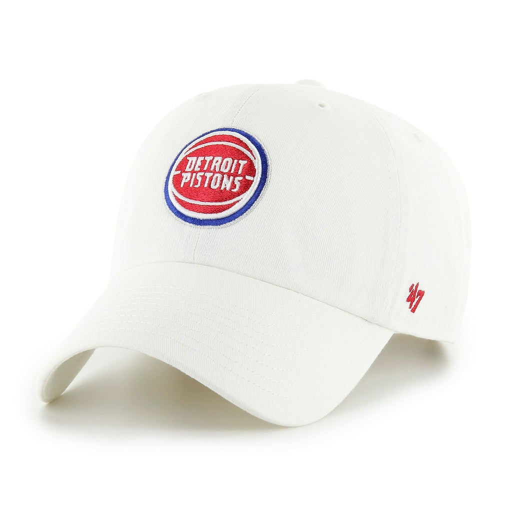 White Detroit Pistons '47 Clean Up Adjustable Hat sale | NBA