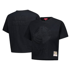 Black Detroit Pistons Women's Phantom Cropped T-Shirt sale | NBA