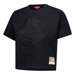 Black Detroit Pistons Women's Phantom Cropped T-Shirt sale | NBA