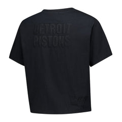 Black Detroit Pistons Women's Phantom Cropped T-Shirt sale | NBA