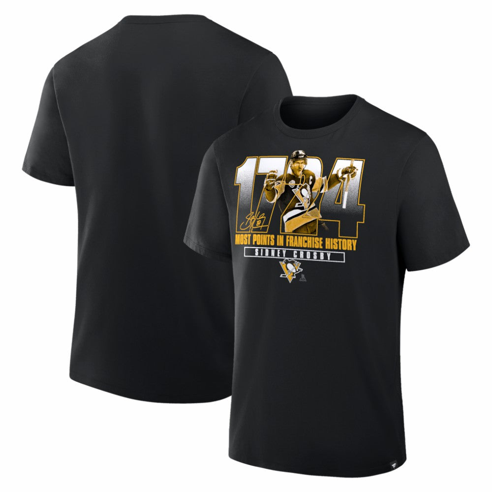 Sidney Crosby Pittsburgh Penguins Most Points in Franchise History T-Shirt -  NHL T-shirts