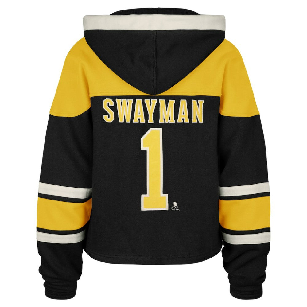 Jeremy Swayman Boston Bruins '47 Women's Superior Lacer Cropped Pullover Hoodie -  NHL Hoodies