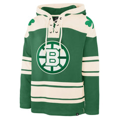 Jeremy Swayman Boston Bruins '47 St. Patrick's Day Player Name & Number Lacer Pullover Hoodie -  NHL Hoodies