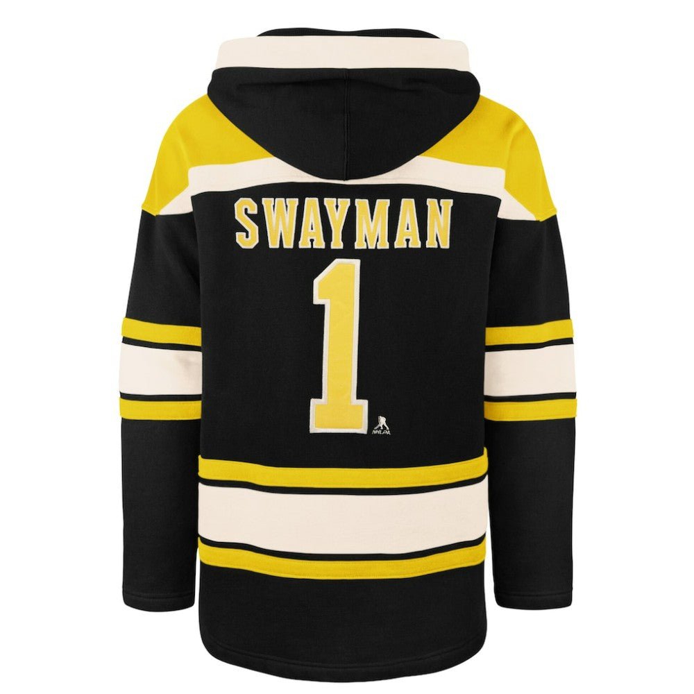 Jeremy Swayman Boston Bruins '47 Player Name & Number Lacer Hoodie -  NHL Hoodies