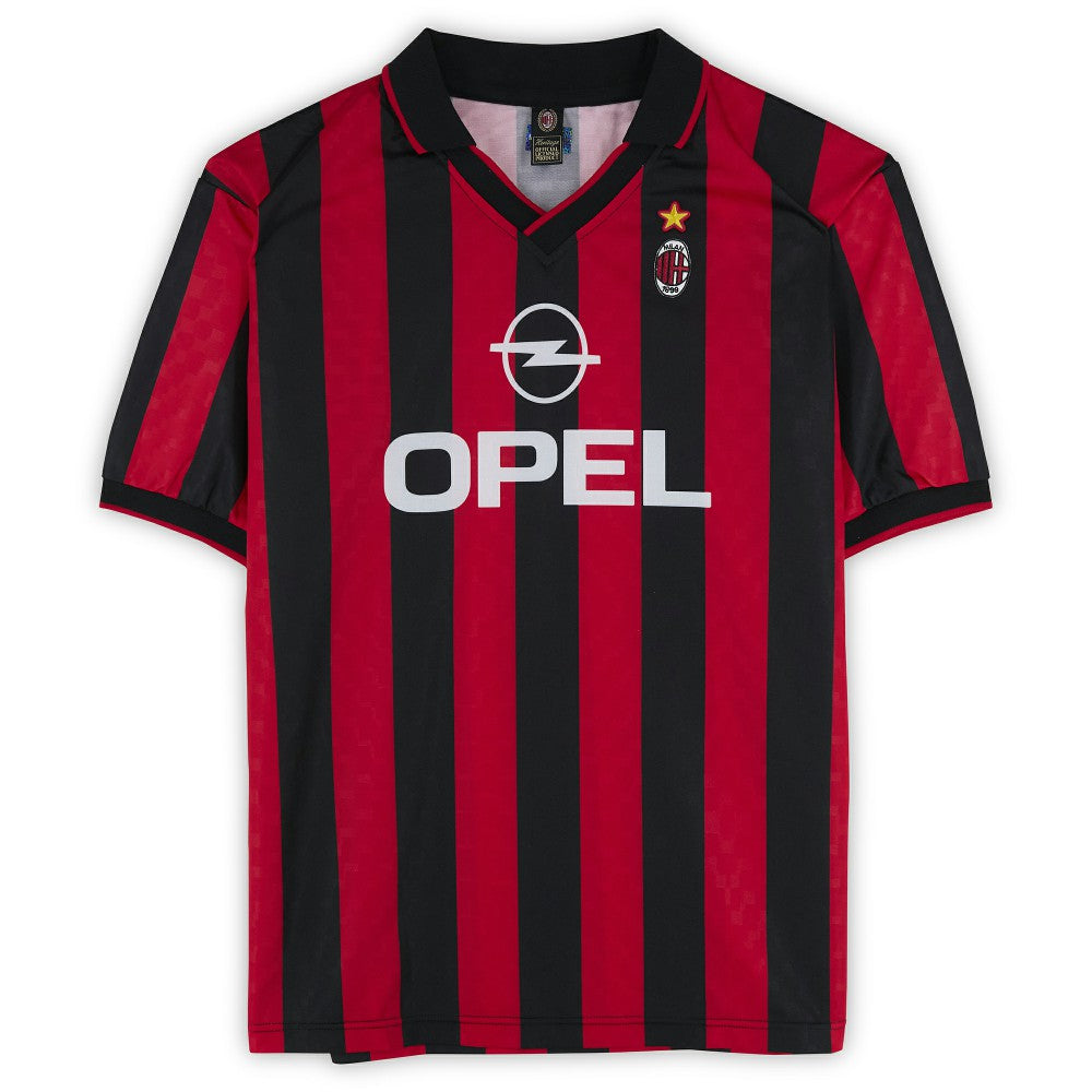 Frank Rijkaard AC Milan Autographed Red/Black Home Jersey