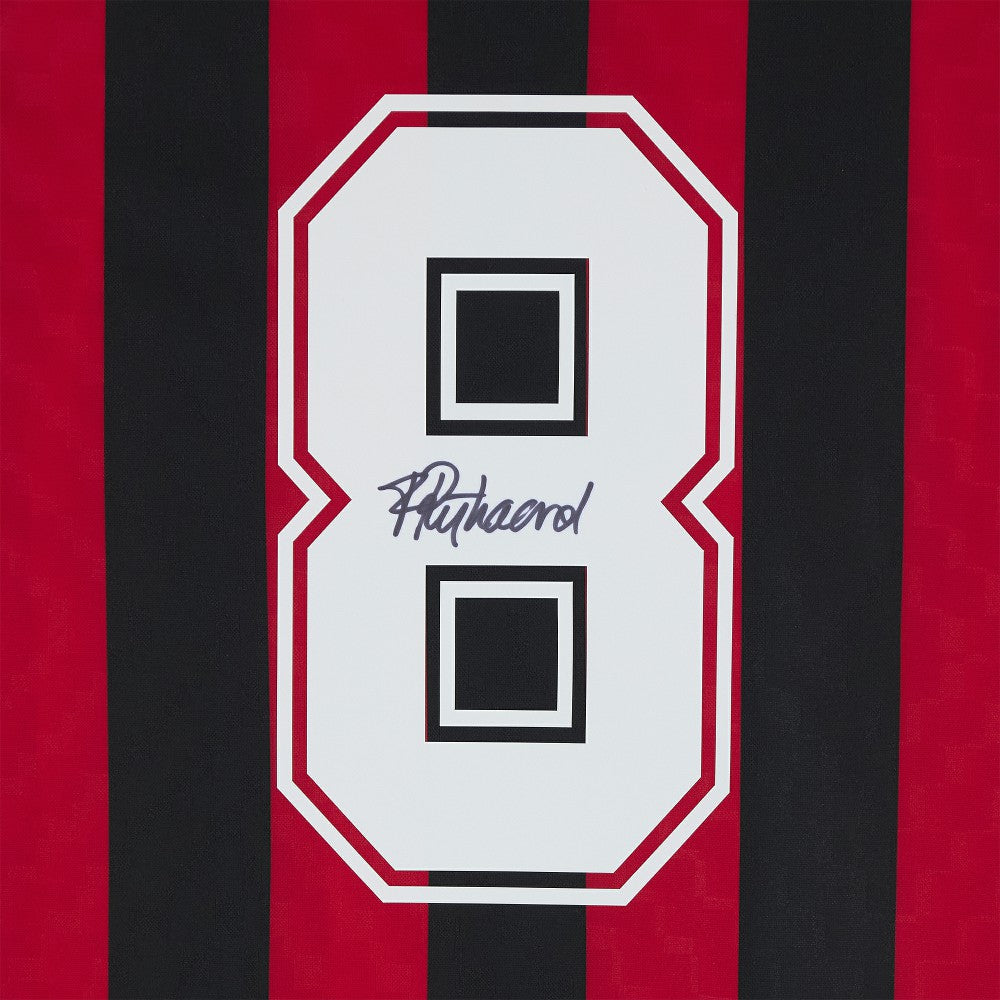 Frank Rijkaard AC Milan Autographed Red/Black Home Jersey