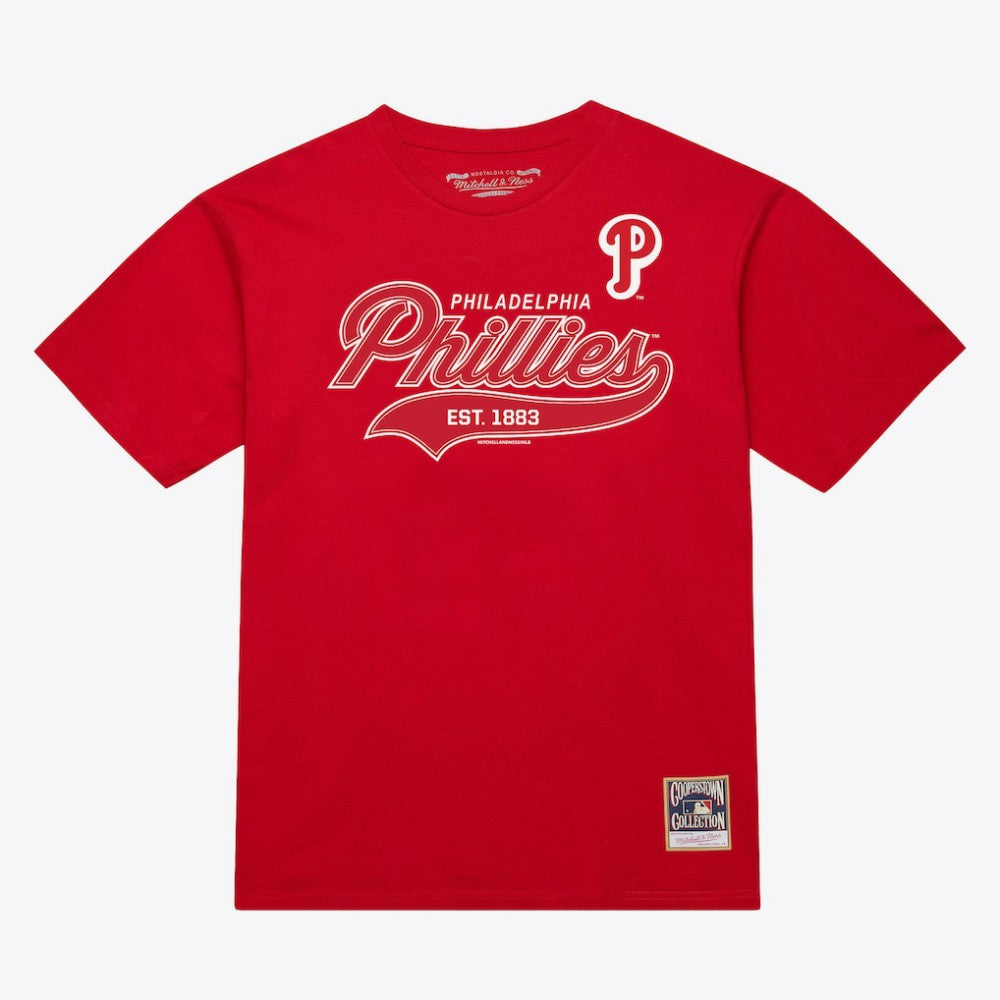 Philadelphia Phillies Mitchell & Ness Script Sweep Arch T-Shirt - MLB T-shirts