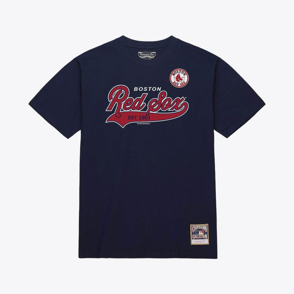 Boston Red Sox Mitchell & Ness Script Sweep Arch T-Shirt - MLB T-shirts