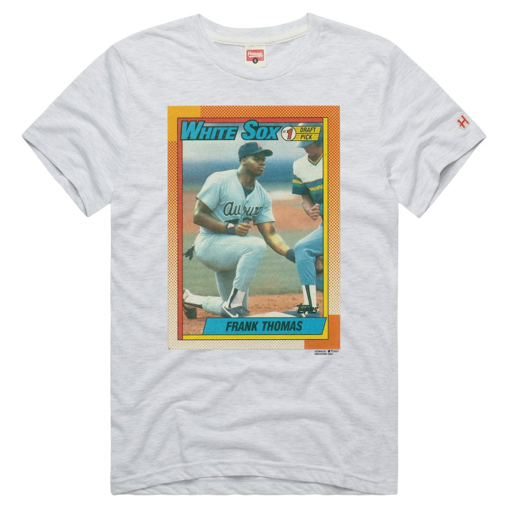 Frank Thomas Chicago White Sox Homage Unisex 1990 Topps Baseball Rookie Tri-Blend T-Shirt - MLB T-shirts