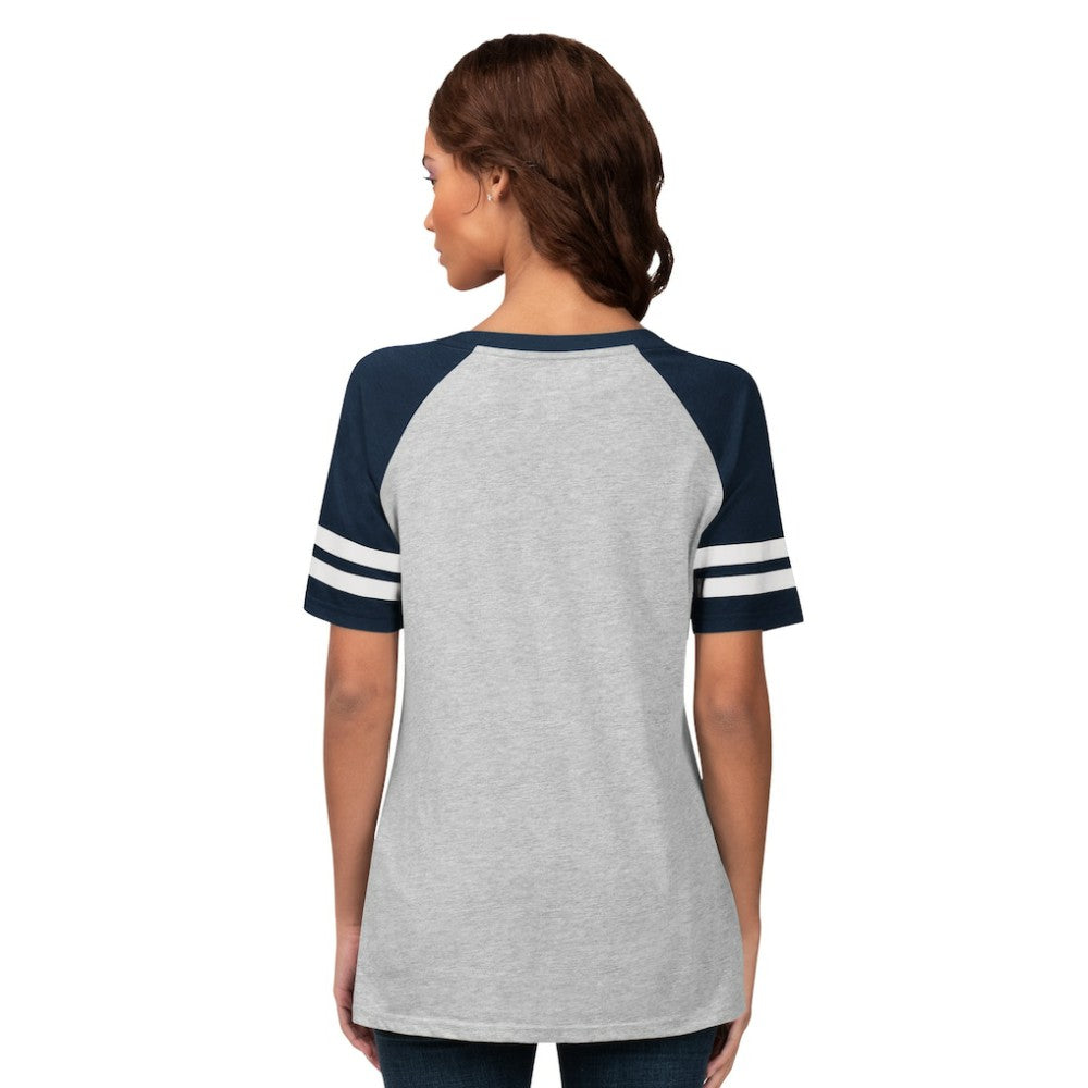 Seattle Mariners G-III 4Her by Carl Banks Women's Goal Line Raglan V-Neck T-Shirt - MLB T-shirts