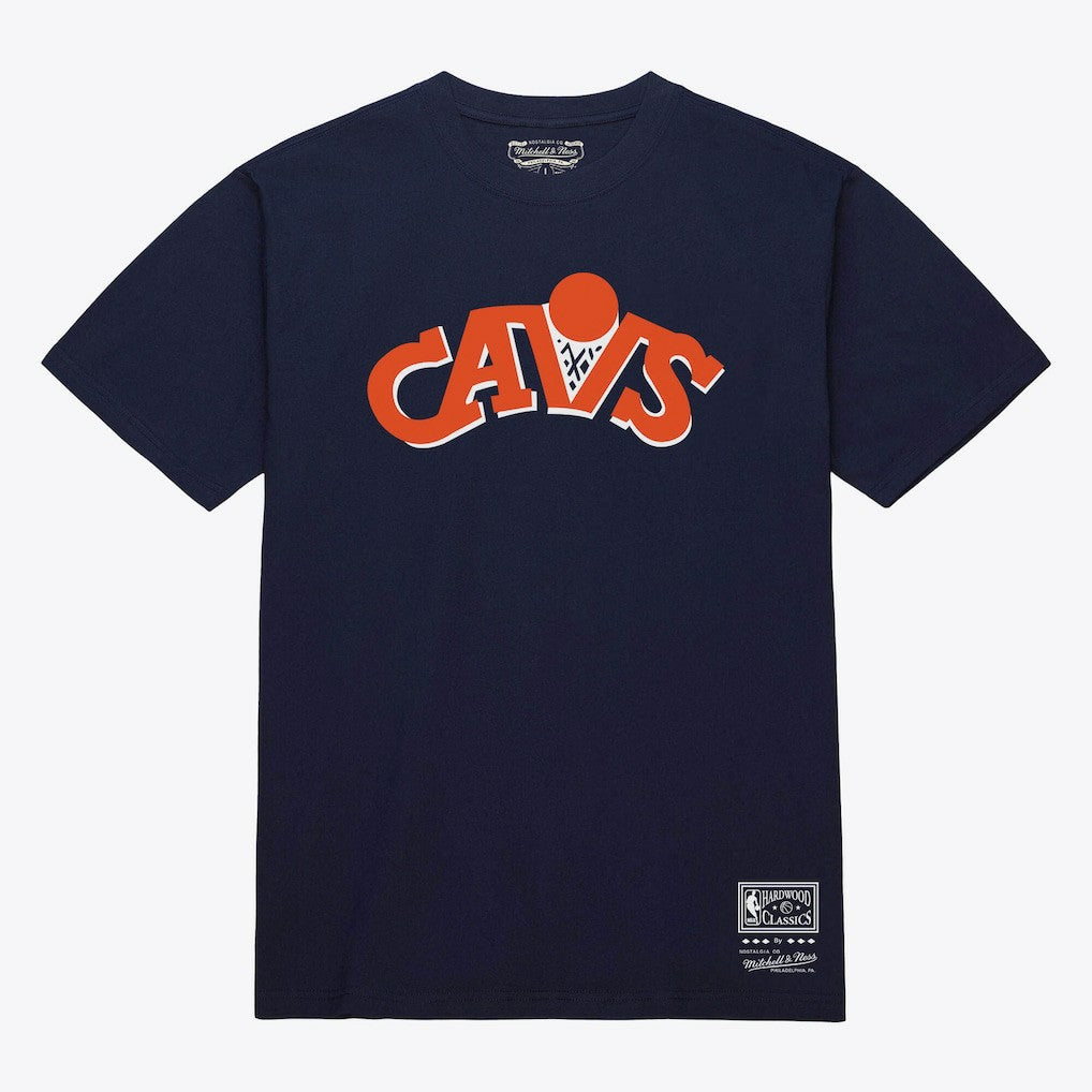 Navy Cleveland Cavaliers Unisex Hardwood Classics Arch T-Shirt sale | NBA