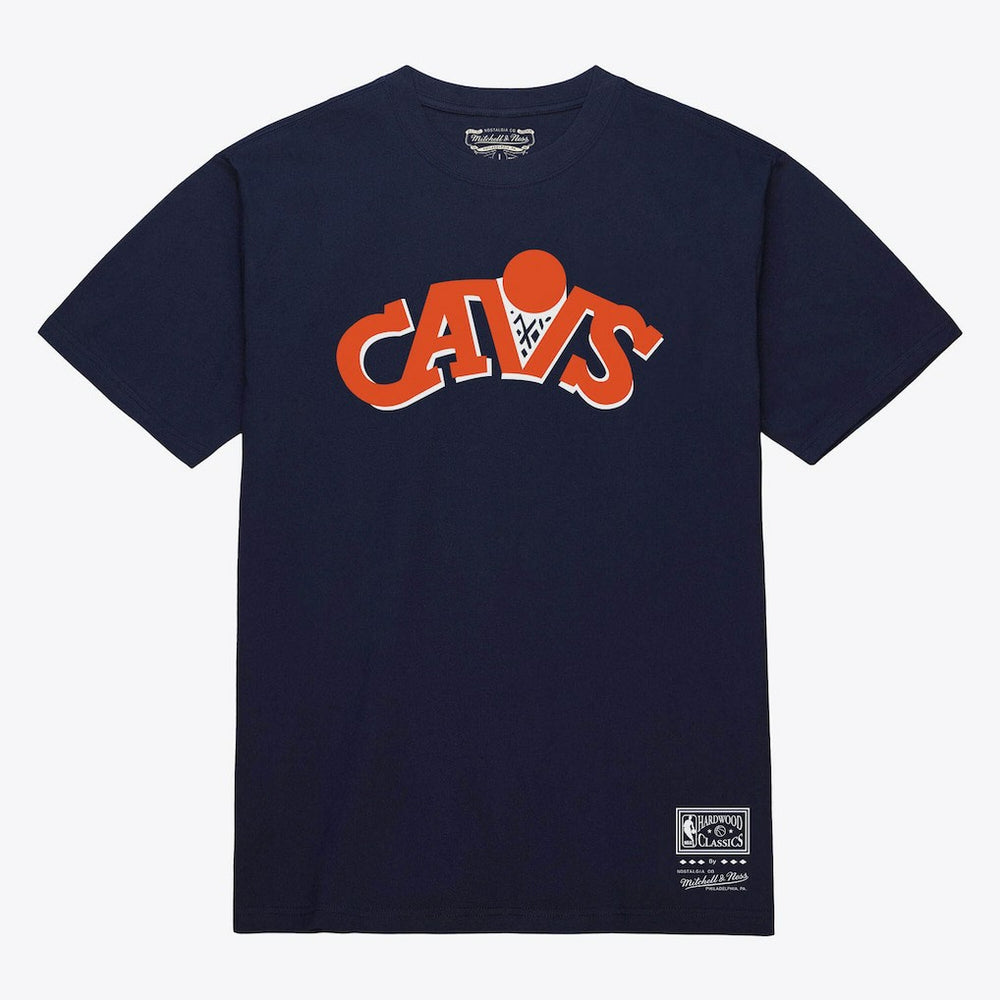 Navy Cleveland Cavaliers Unisex Hardwood Classics Arch T-Shirt sale | NBA