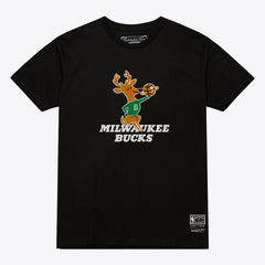 Black Milwaukee Bucks Unisex Hardwood Classics Arch T-Shirt | NBA