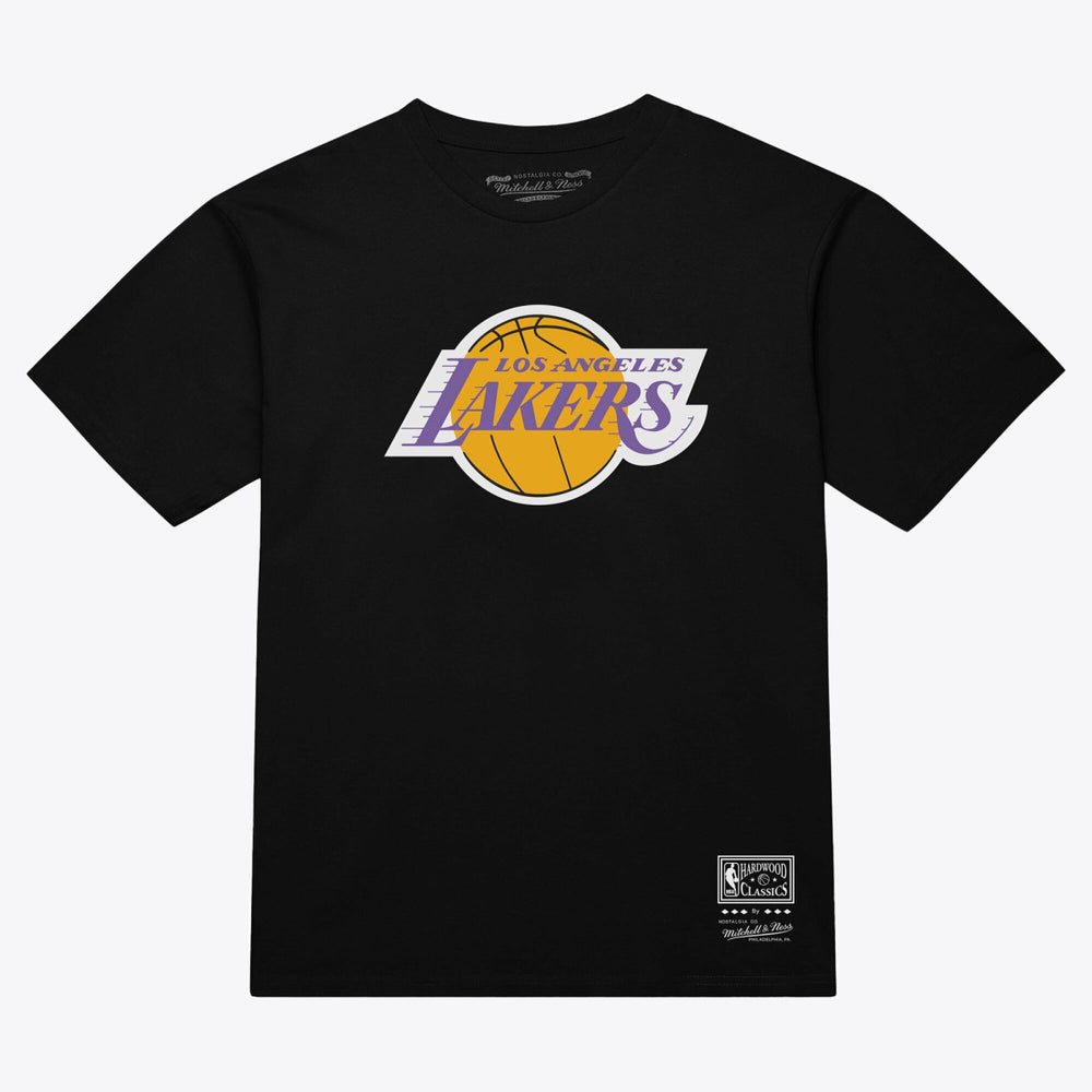 Black Los Angeles Lakers Unisex Hardwood Classics Arch T-Shirt | NBA