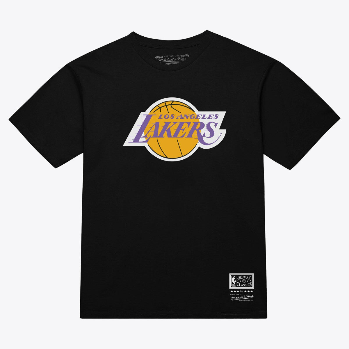 Black Los Angeles Lakers Unisex Hardwood Classics Arch T-Shirt | NBA